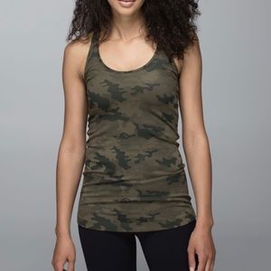 Lululemon Green Camo Cool Racerback Tank size 4
